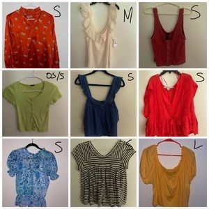 Shirt Bundle (Free People, Urban Outfitters, American Egale, Brandy Melville)